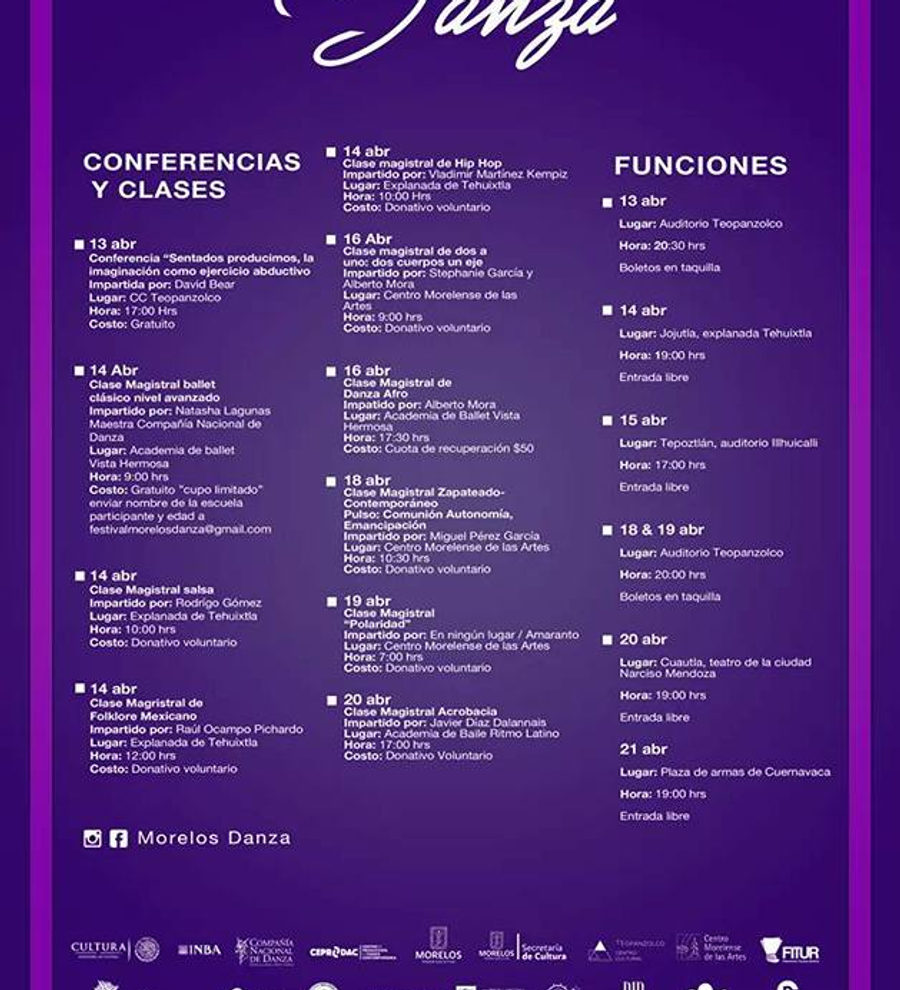 El nacimiento del festival. · El origen · Festival Morelos Danza