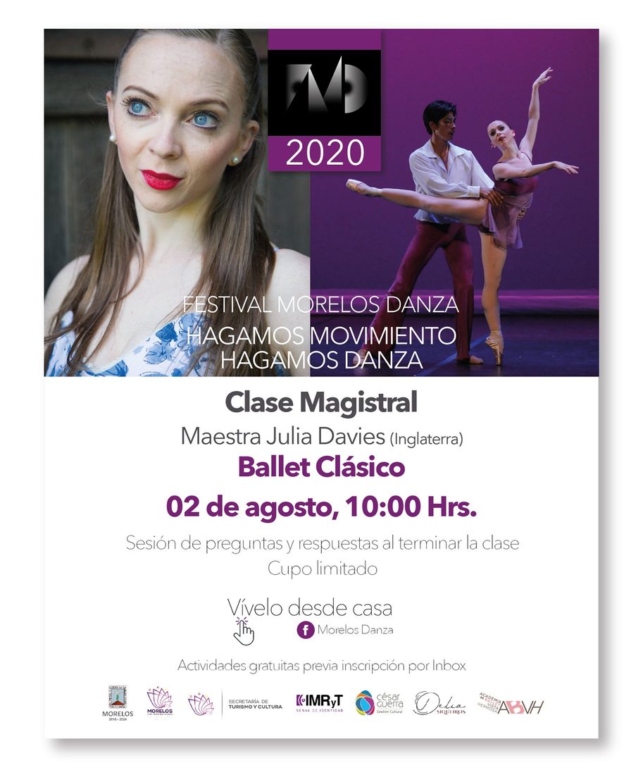 Ballet clásico — clase desde Inglaterra. · Clase virtual · Inglaterra · Maestra Julia Davies